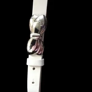 Furla White Leather Bow Buckle Belt size L Furla | Accessories | Furla White Leather Bow Buckle Belt  main image 2